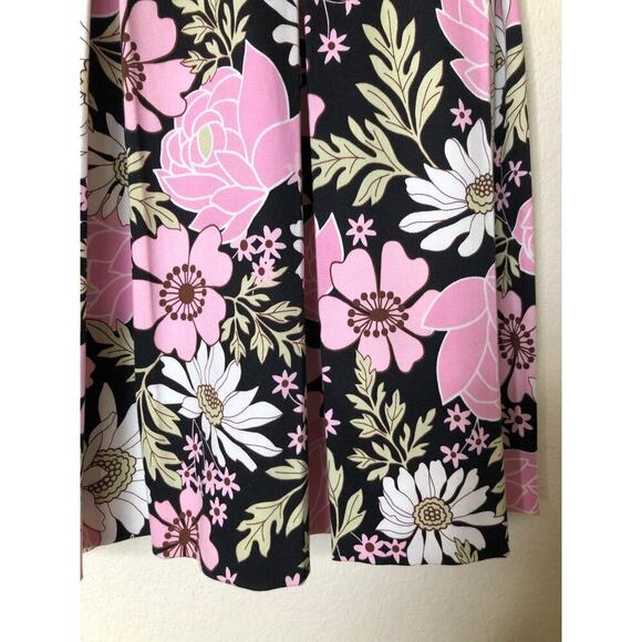 ISABEL & NINA Pink Floral Flared Skirt Size: 8 Cotton Blend Girly Feminine 50's - Picture 4 of 11